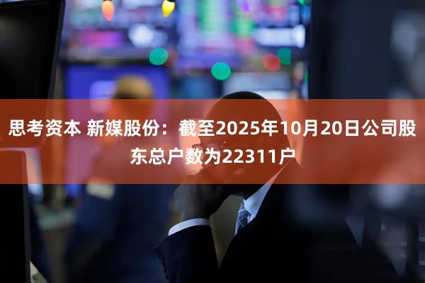 思考资本 新媒股份：截至2025年10月20日公司股东总户数为22311户